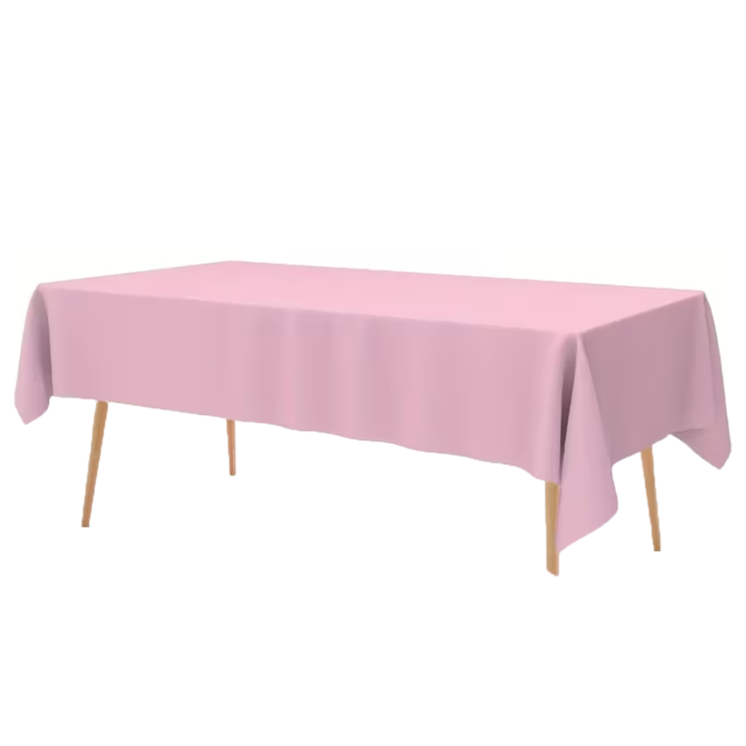 Vibrant Pink Color Tablecloths, 137.16X274.32cm - Durable PEVA Plastic, Easy Cleanup, Perfect for Parties, Weddings, Valentine'S Day, Birthdays & More